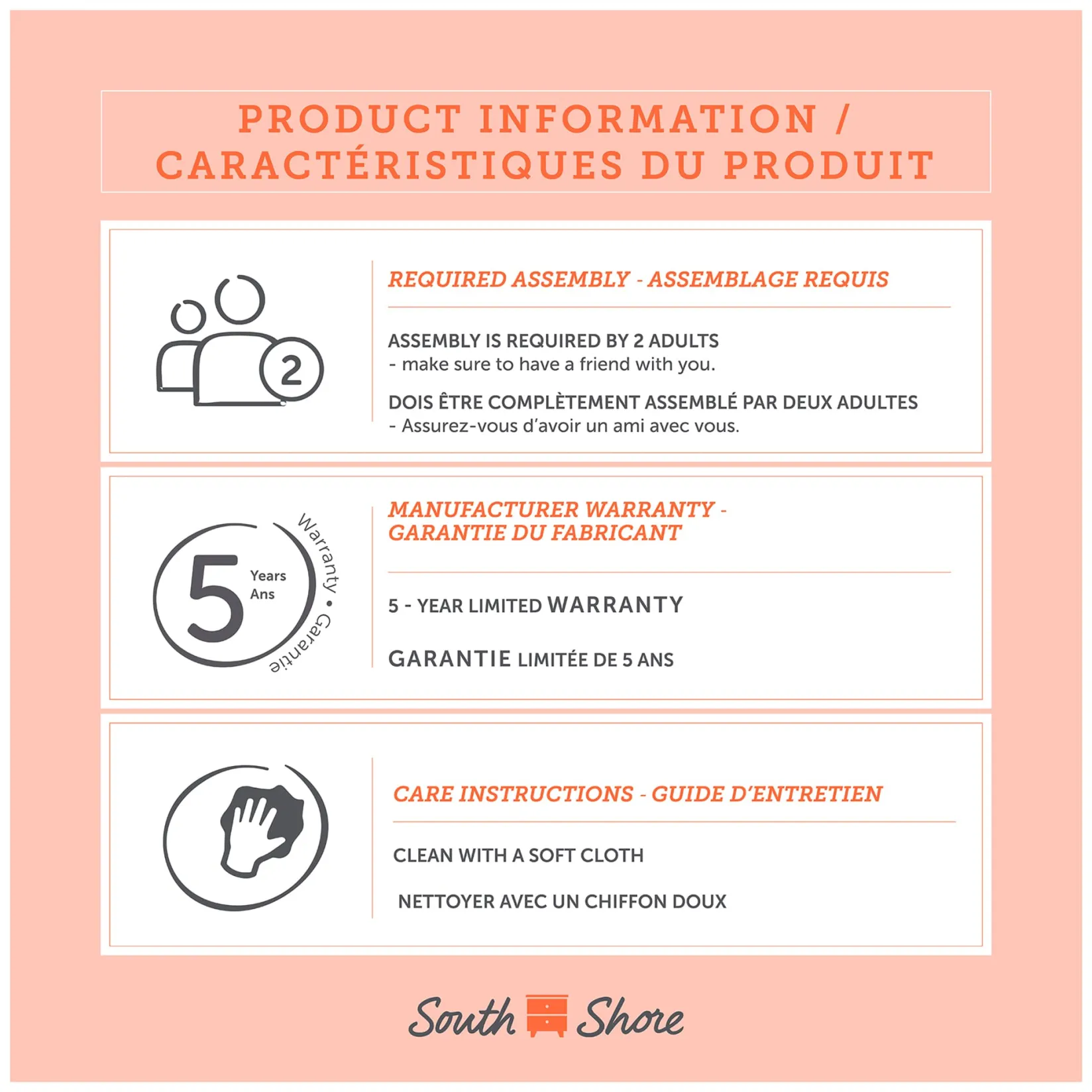 Sale 6-Drawers Dresser - - Munich Soft Elm and White Storage Furniture