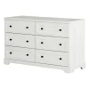Storage Furniture>South Shore 6-Drawers Dresser - Hazen White Pine