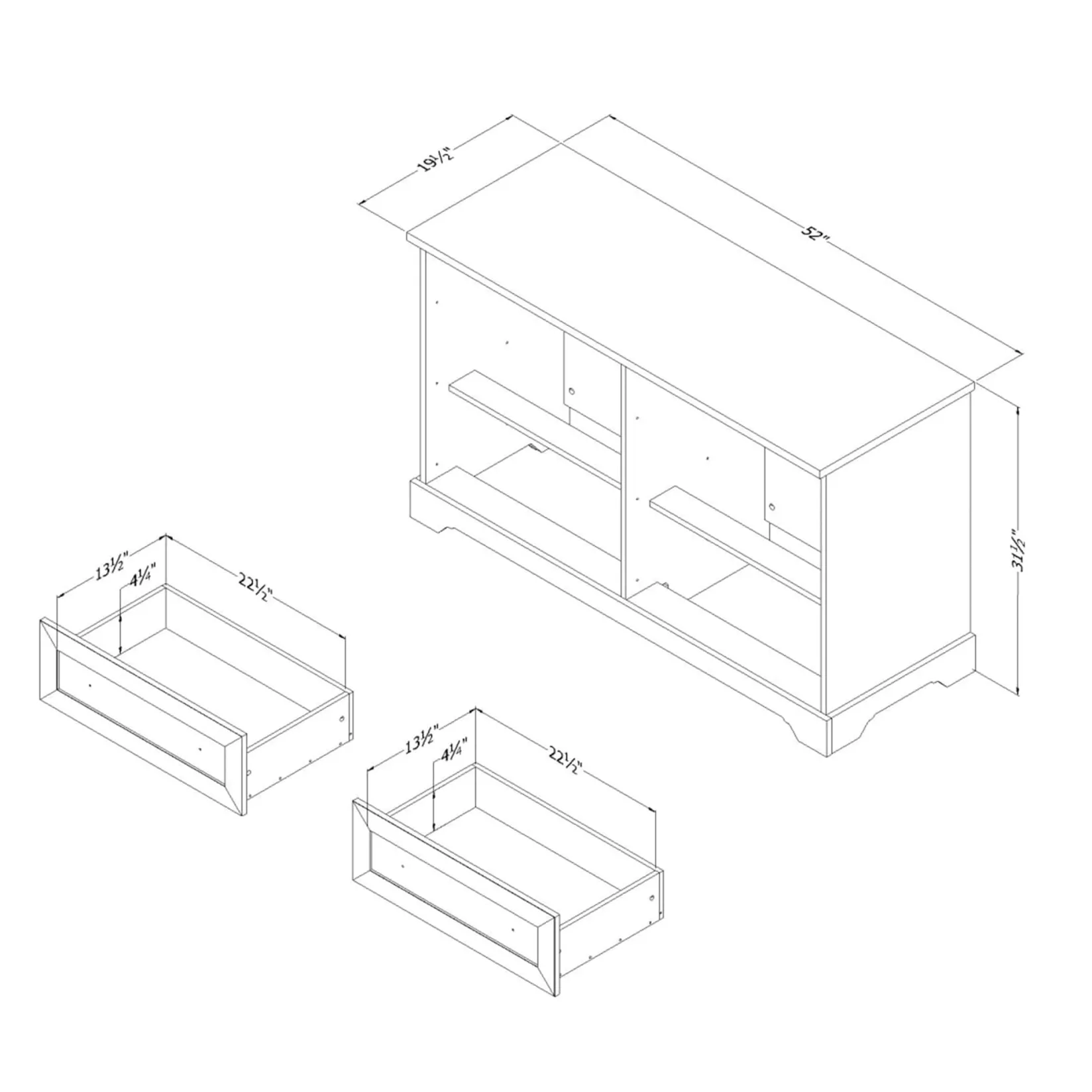 Storage Furniture>South Shore 6-Drawers Dresser - Hazen White Pine