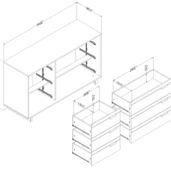 New Dresser - Noah Bleached Oak Storage Furniture