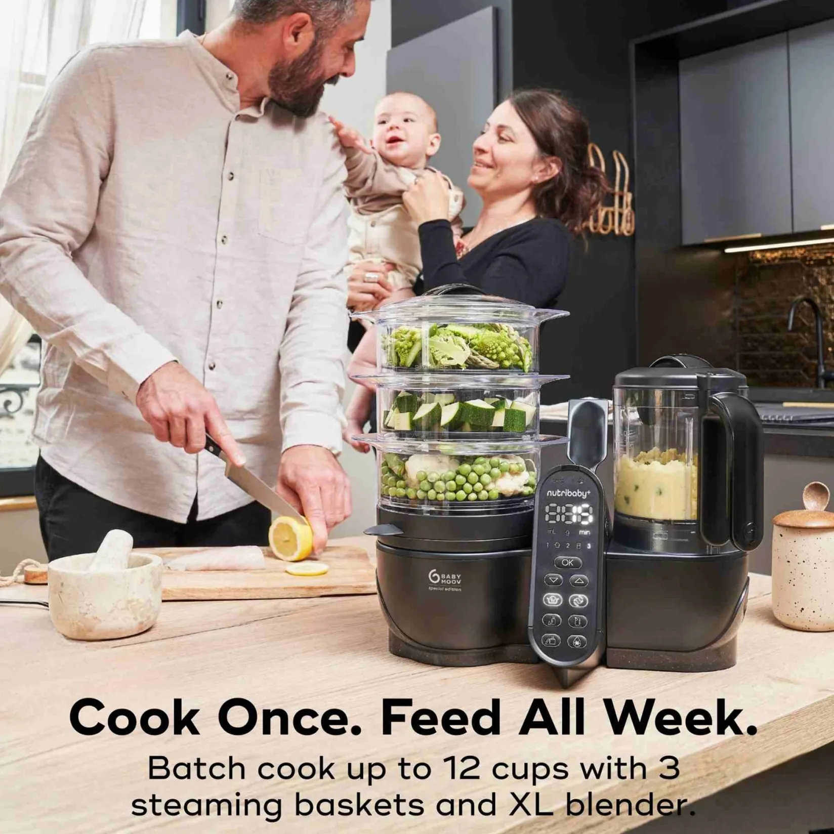 Cleaning & Food Preparation|Food Preparation>Babymoov Duo Meal Station Xl - Black