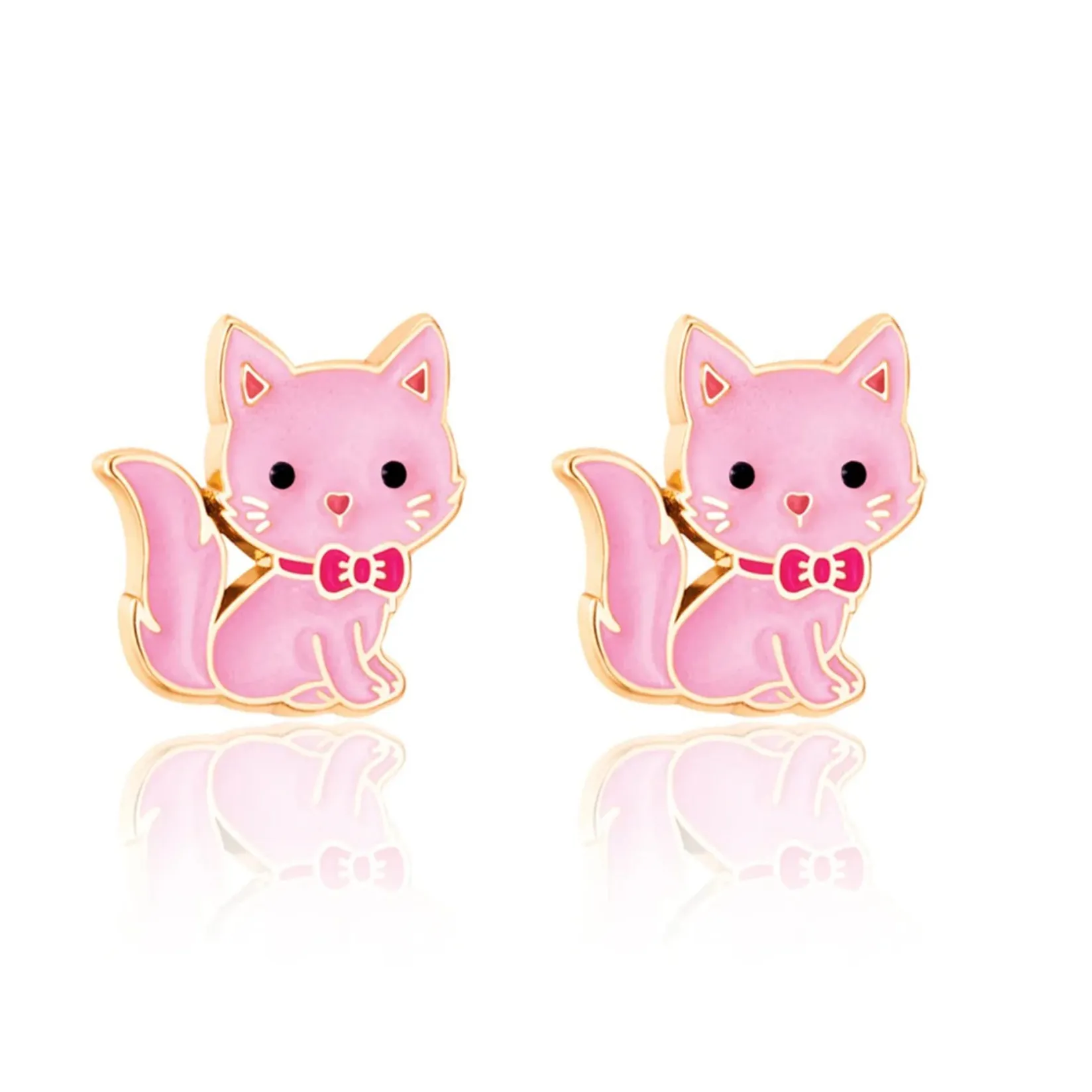 Teething Toys>Girl Nation Earrings - pink Cat