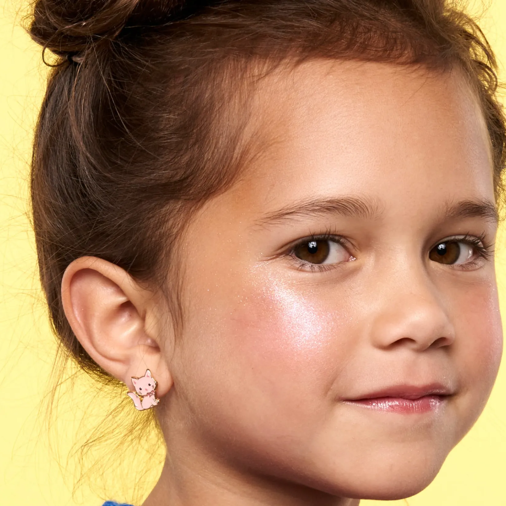 Teething Toys>Girl Nation Earrings - pink Cat