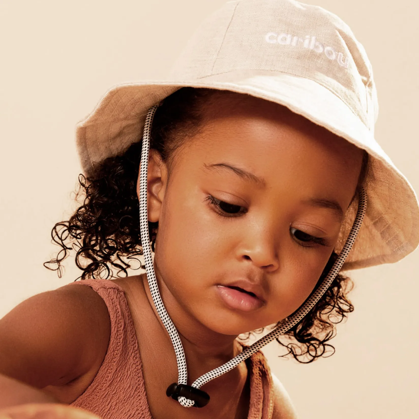 Hats & Caps|Hats And Caps>Caribou Ecru Bucket Hat 4-18y Ivory