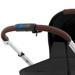 eGazelle S Electronic Assist Stroller - Silver Frame with Moon Black Seat Kids Strollers|Strollers & Trailers