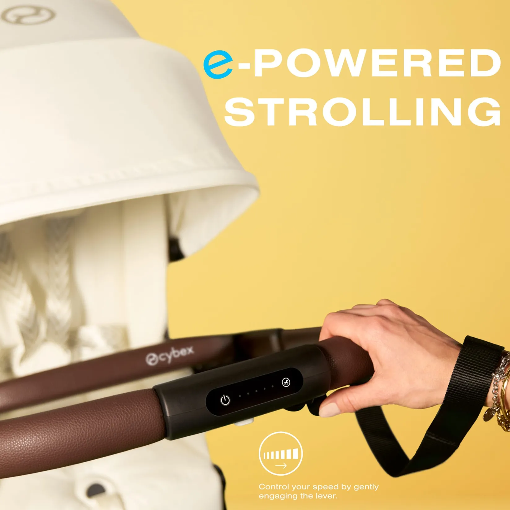 Strollers|Strollers & Trailers>Cybex eGazelle S Electronic Assist Stroller - Black / Almond