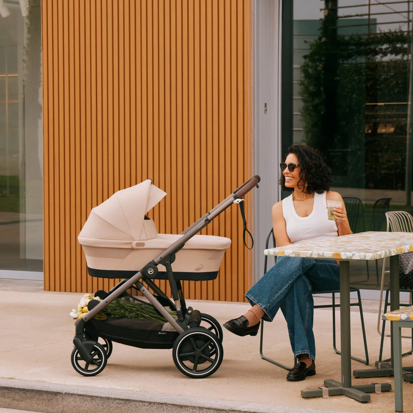 eGazelle/Gazelle S Cot - Almond Beige Kids Strollers|Strollers & Trailers