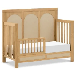 Eloise 4-in-1 Convertible Crib - Honey & Performance Sand Eco-Weave Cribs & Mattresses|Cribs & Mattresses