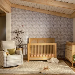 Eloise 4-in-1 Convertible Crib - Honey & Performance Sand Eco-Weave Cribs & Mattresses|Cribs & Mattresses