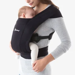 Online Embrace Cozy Newborn Carrier - Pure Black Outdoors & Travel|Baby Carriers