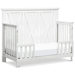 Clearance Emory Farmhouse 4-in-1 Convertible Crib - Linen White Cribs & Mattresses|Cribs & Mattresses