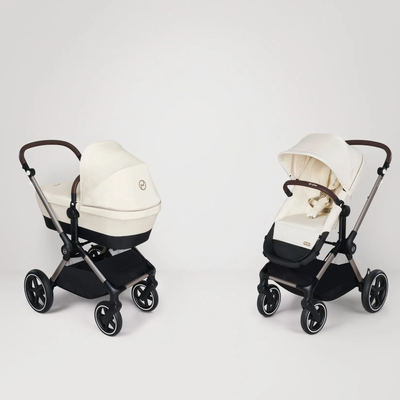 Strollers|Strollers & Trailers>Cybex EOS Lux 2-in-1 Stroller - Seashell Beige