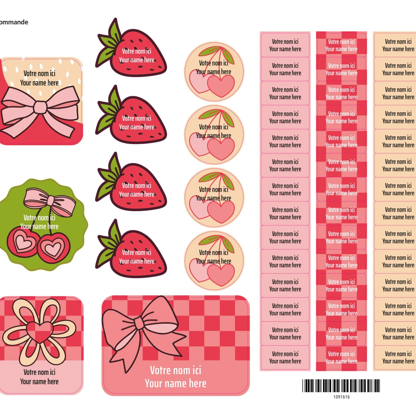 Personalized Name Labels|Personalized Name Labels>Clement - Impressions Essential Name Labels - Bows