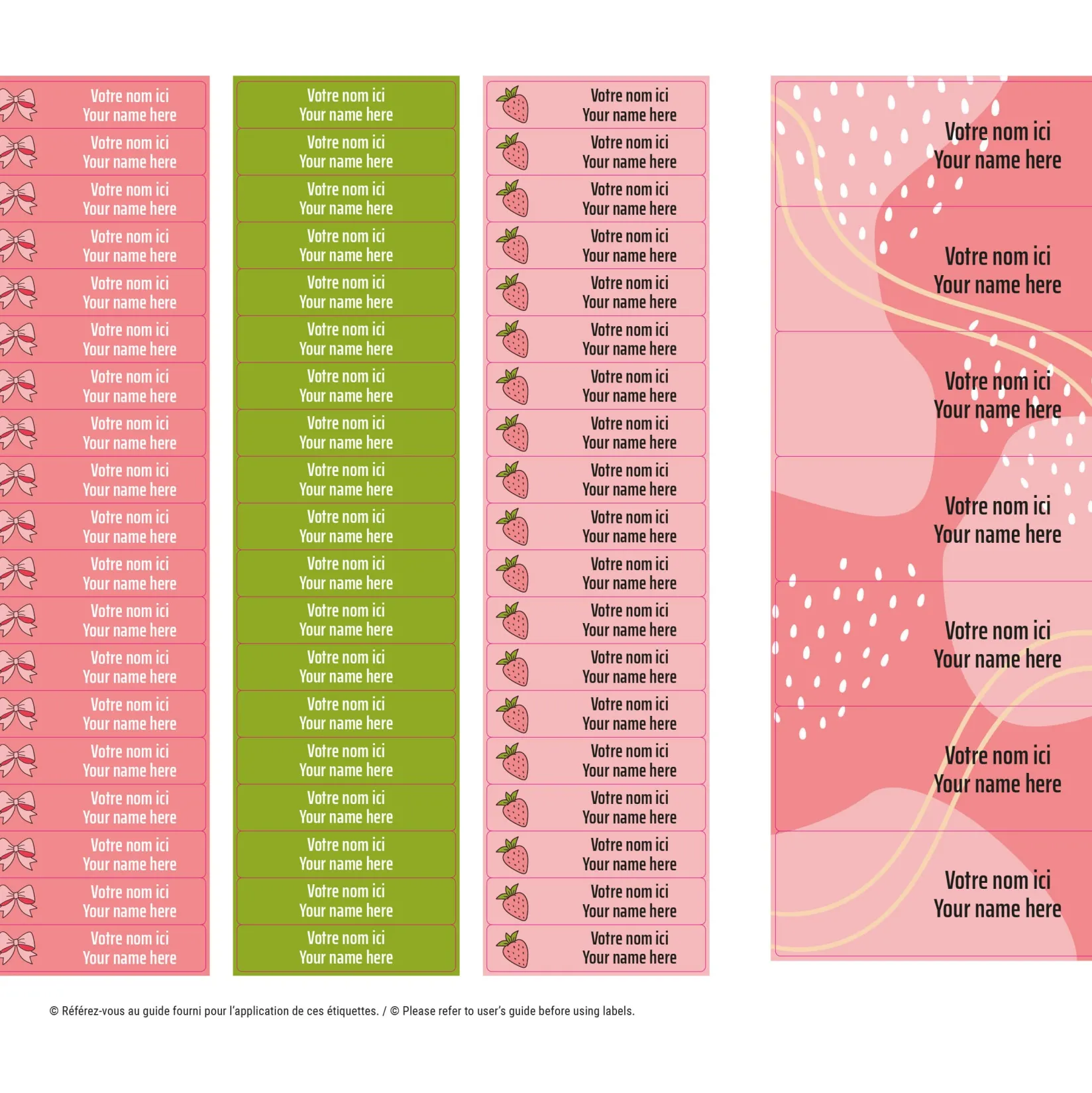 Personalized Name Labels|Personalized Name Labels>Clement - Impressions Essential Name Labels - Bows