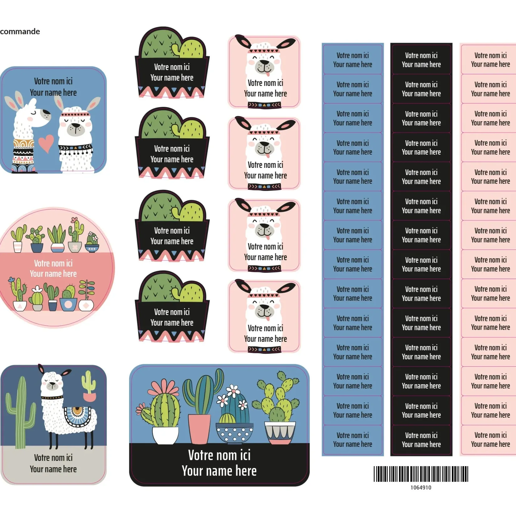 Personalized Name Labels|Personalized Name Labels>Clement - Impressions Essential Name Labels - Cactus