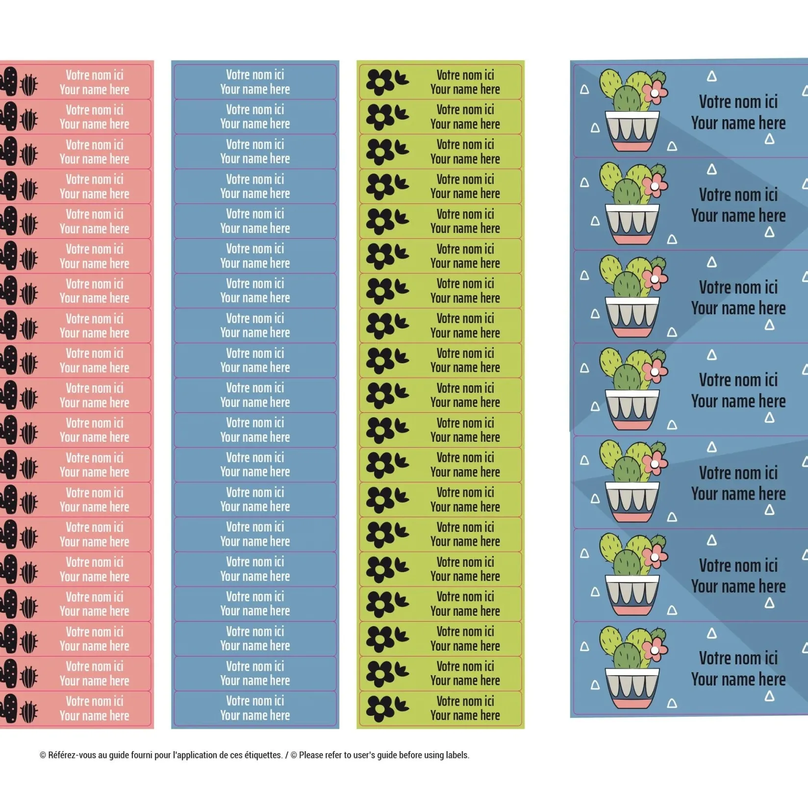 Personalized Name Labels|Personalized Name Labels>Clement - Impressions Essential Name Labels - Cactus