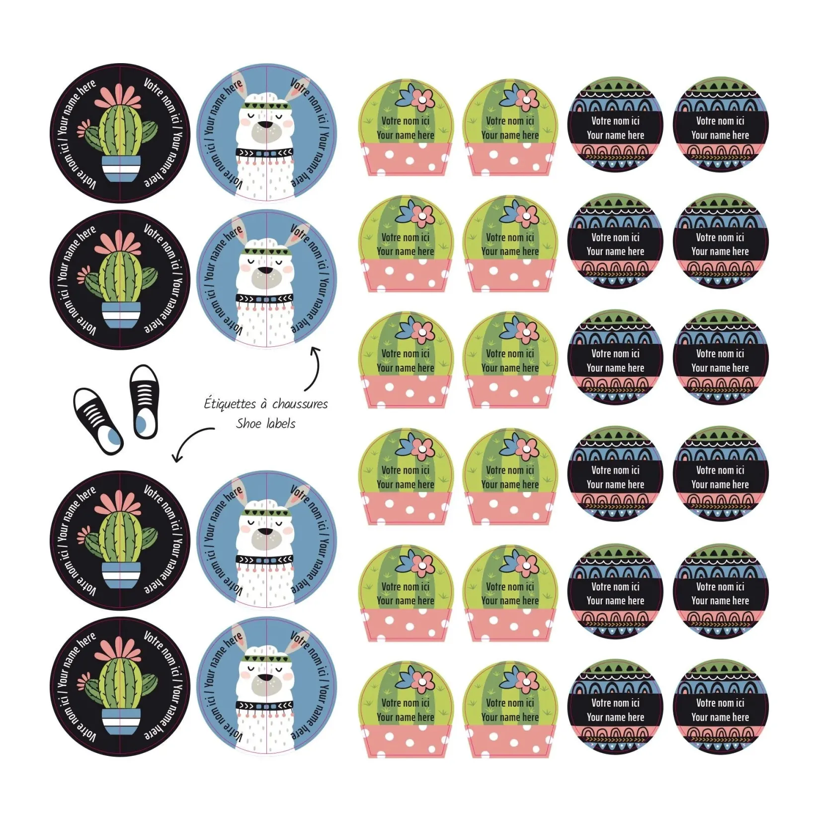 Personalized Name Labels|Personalized Name Labels>Clement - Impressions Essential Name Labels - Cactus