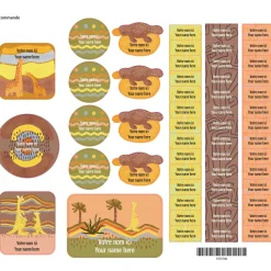 Clearance Essential Name Labels - Desert Kids Personalized Name Labels|Personalized Name Labels