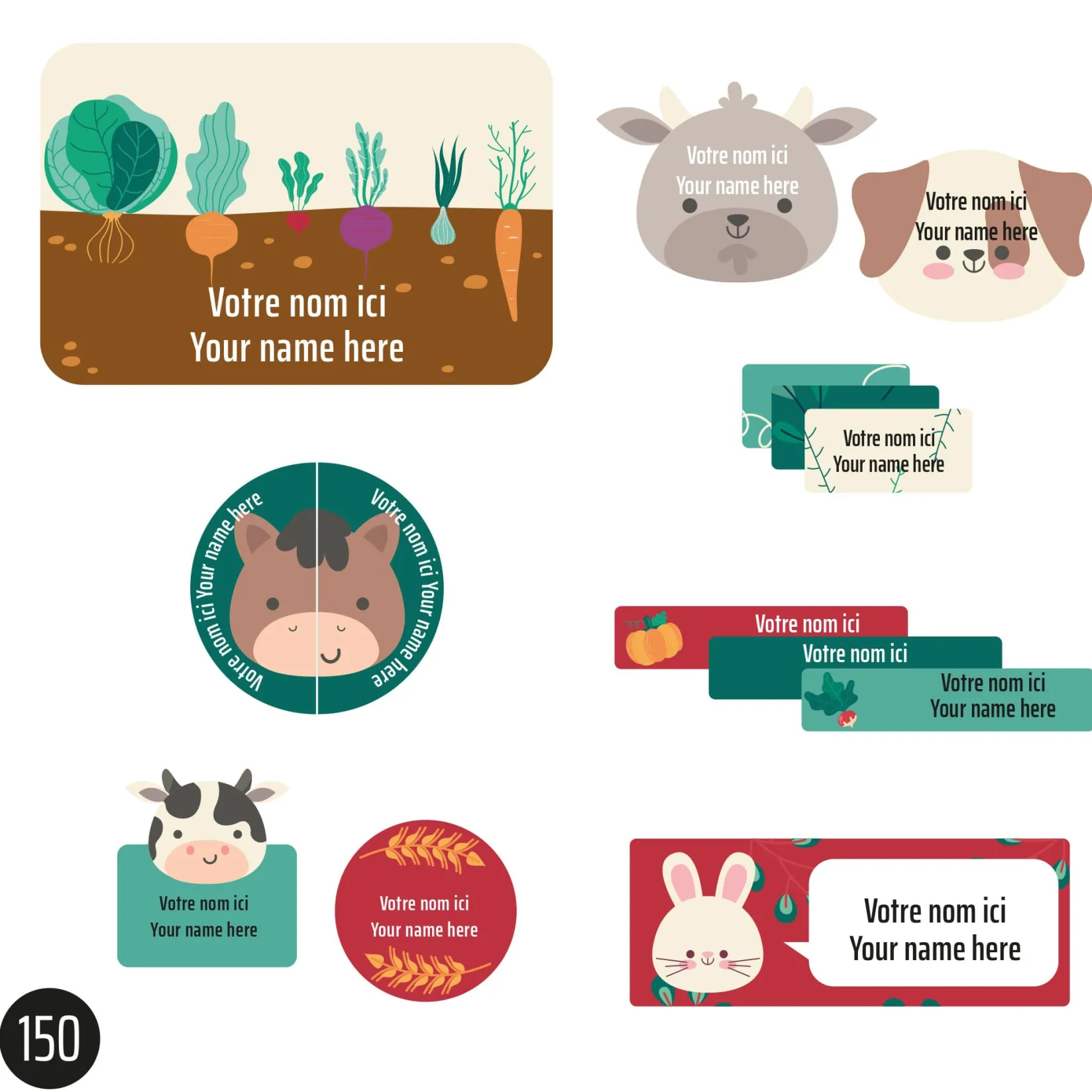 Personalized Name Labels|Personalized Name Labels>Clement - Impressions Essential Name Labels - Farm