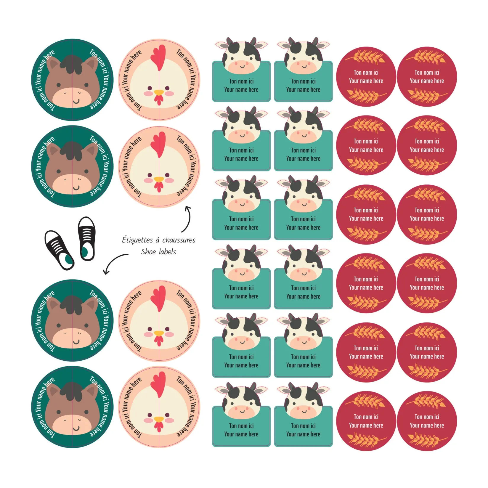 Personalized Name Labels|Personalized Name Labels>Clement - Impressions Essential Name Labels - Farm