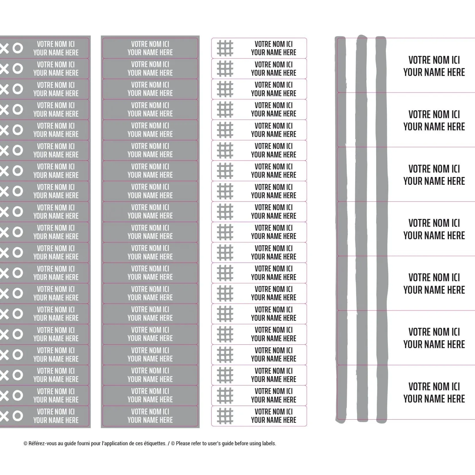 Personalized Name Labels|Personalized Name Labels>Clement - Impressions Essential Name Labels - Grey patterns