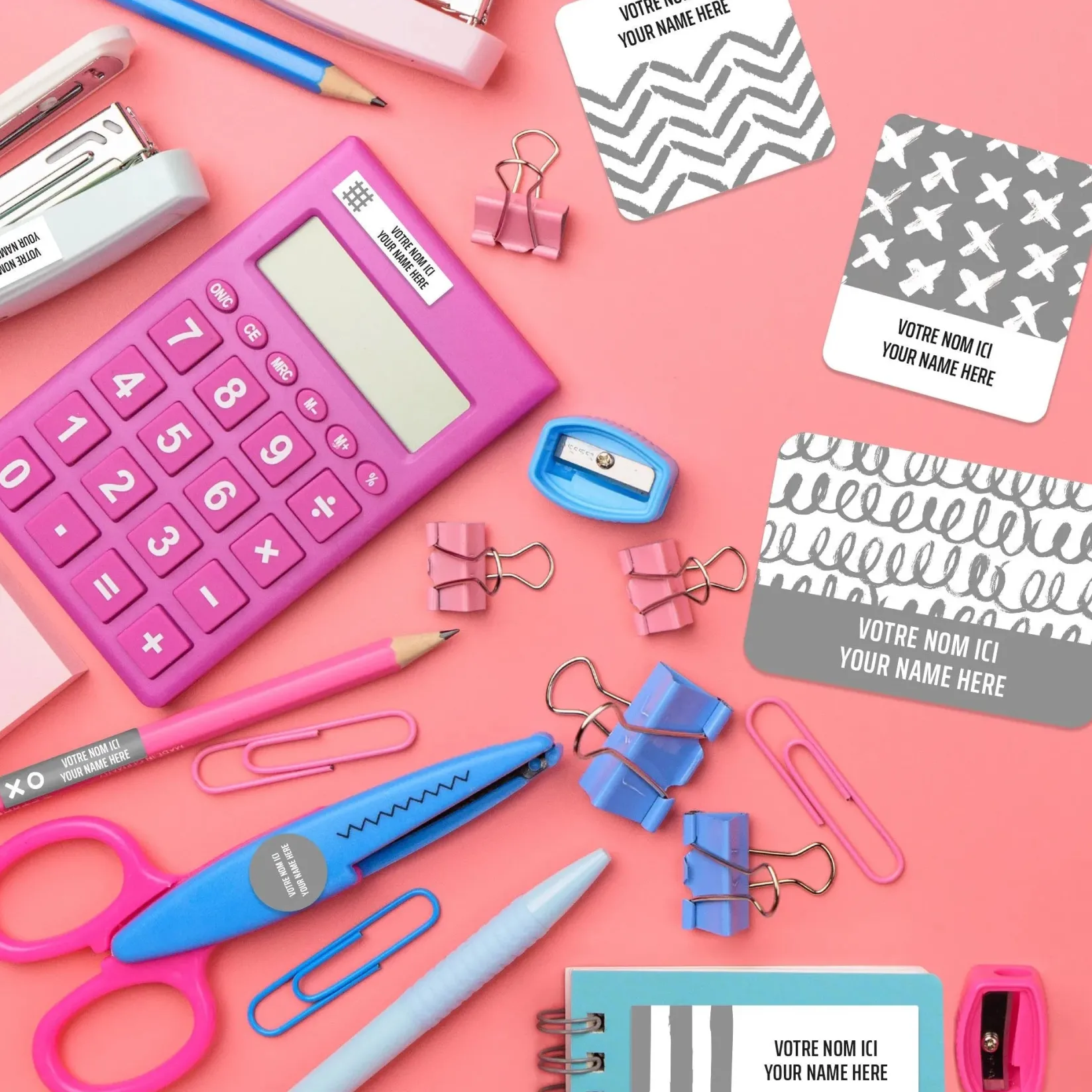 Personalized Name Labels|Personalized Name Labels>Clement - Impressions Essential Name Labels - Grey patterns