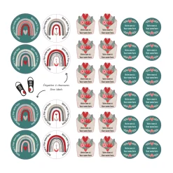 Sale Essential Name Labels - Hearts Kids Personalized Name Labels|Personalized Name Labels