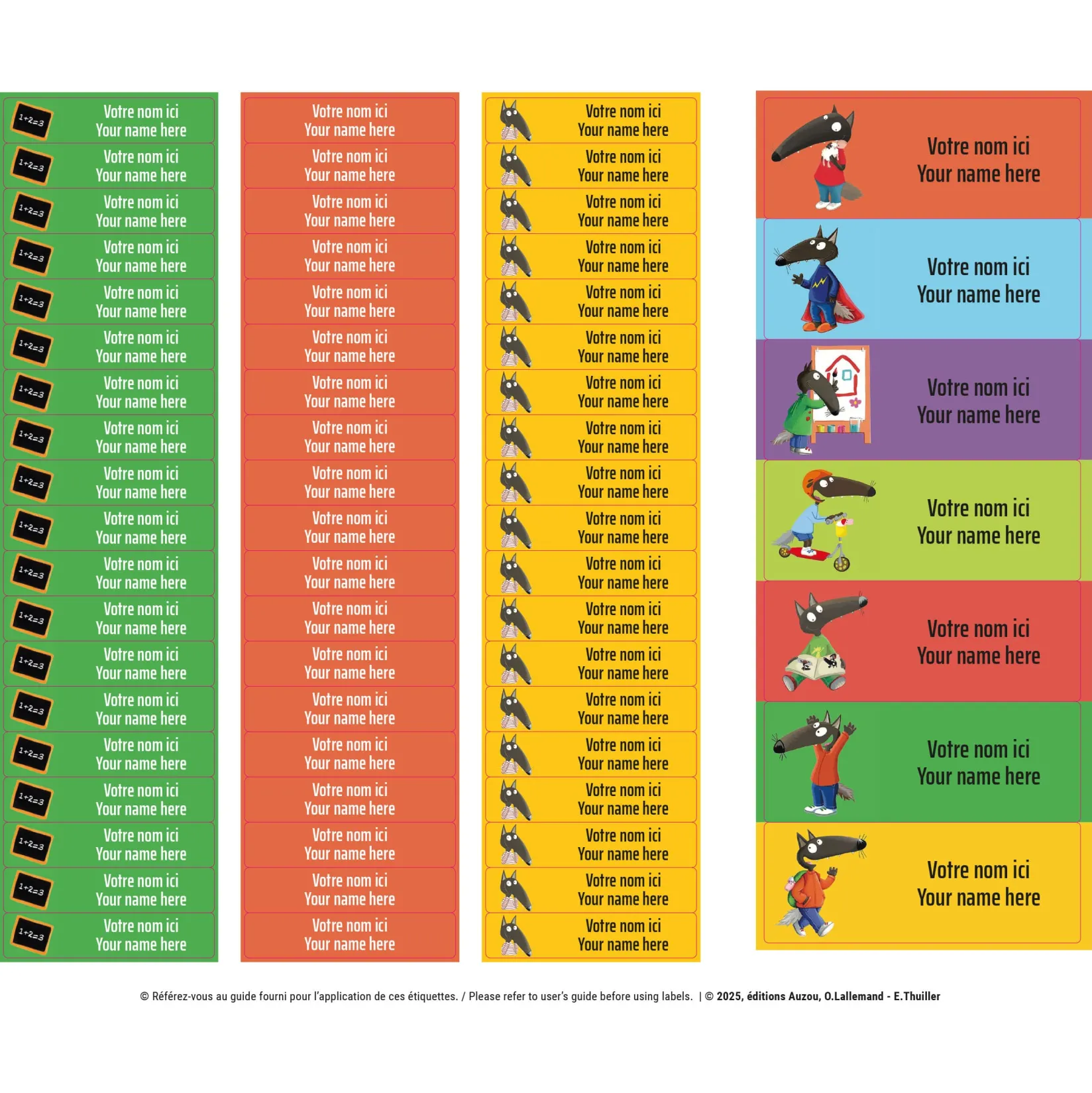 Personalized Name Labels|Personalized Name Labels>Clement - Impressions Essential Name Labels - Little Wolf