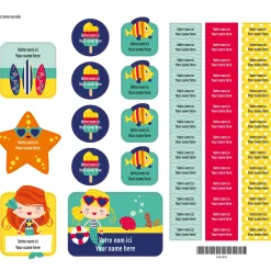 Essential Name Labels – Mermaids Kids Personalized Name Labels|Personalized Name Labels