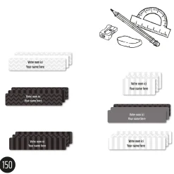 Personalized Name Labels|Personalized Name Labels>Clement - Impressions Essential Name Labels – School grey