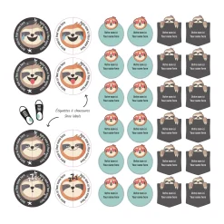 Clearance Essential Name Labels - Sloth Kids Personalized Name Labels|Personalized Name Labels