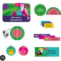 Sale Essential Name Labels - Tropical Kids Personalized Name Labels|Personalized Name Labels