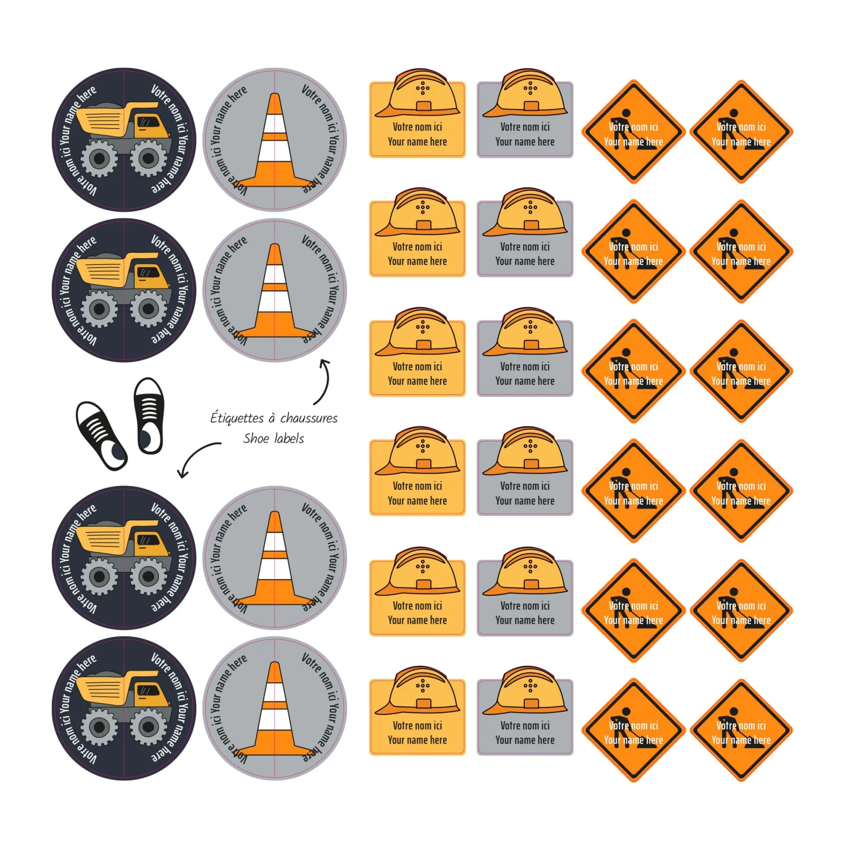 Personalized Name Labels|Personalized Name Labels>Clement - Impressions Essential Name Labels - Trucks