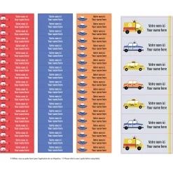 Discount Essential Name Labels - Transport Kids Personalized Name Labels|Personalized Name Labels