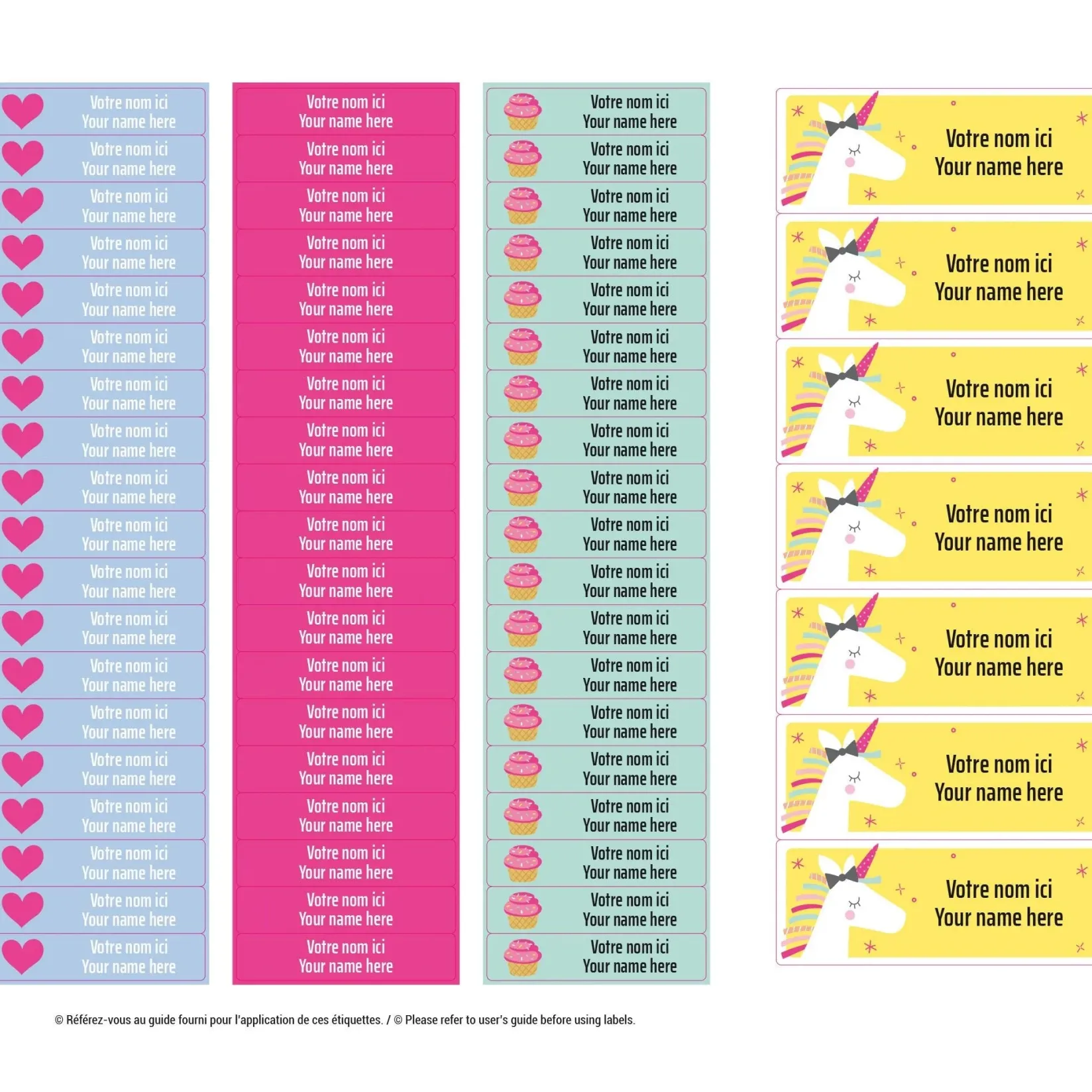 Hot Essential Name Labels - Unicorn Kids Personalized Name Labels|Personalized Name Labels