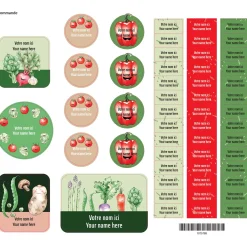 Sale Essential Name Labels - Veggies Kids Personalized Name Labels|Personalized Name Labels