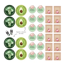 Sale Essential Name Labels - Veggies Kids Personalized Name Labels|Personalized Name Labels