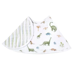 Clearance Essentials Cotton Muslin Burpy Bib - Dinosaurs Breastfeeding|Muslin Products