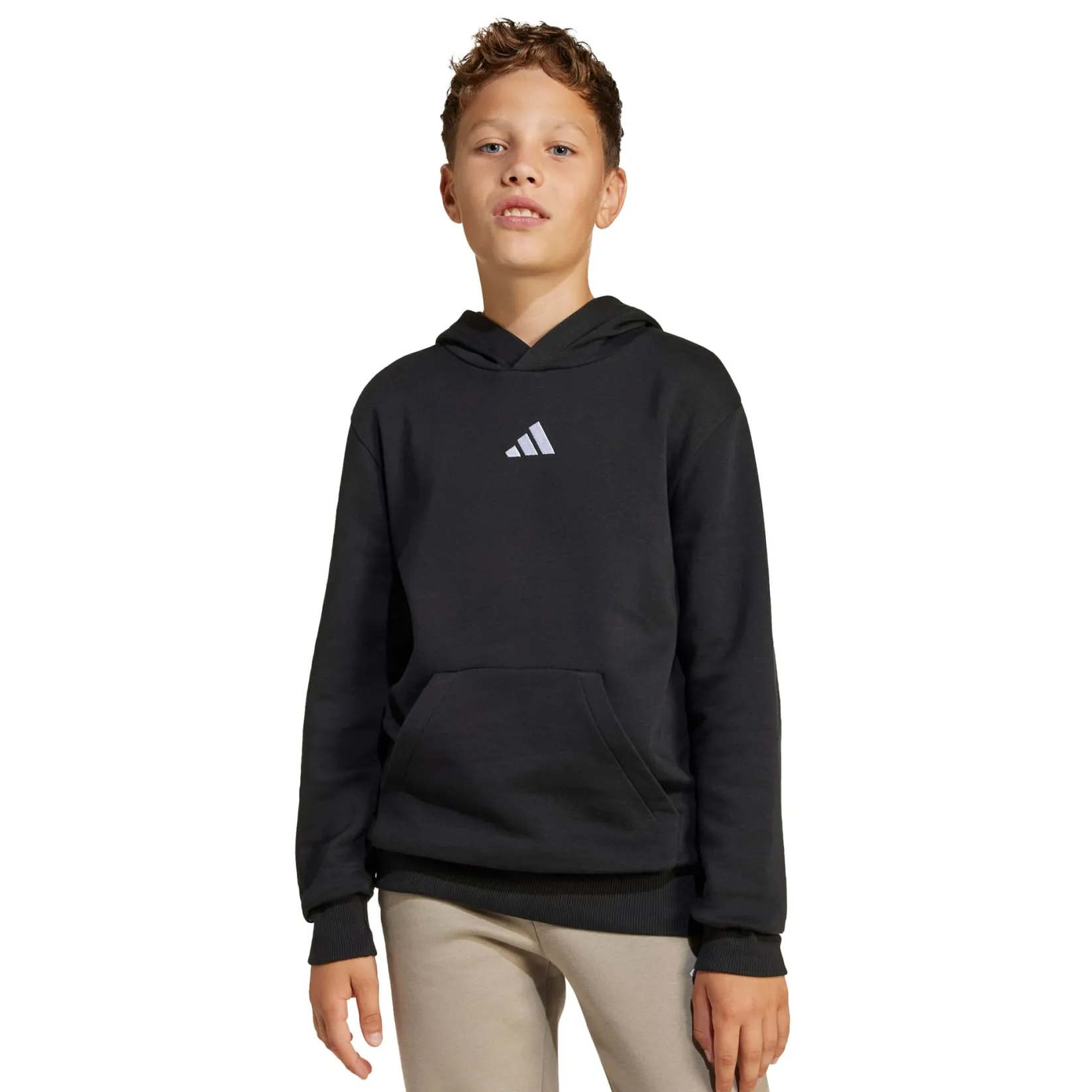 Sportswear|Fleeces And Sweatshirts>Adidas Essentials Hoodie 8-16y Black