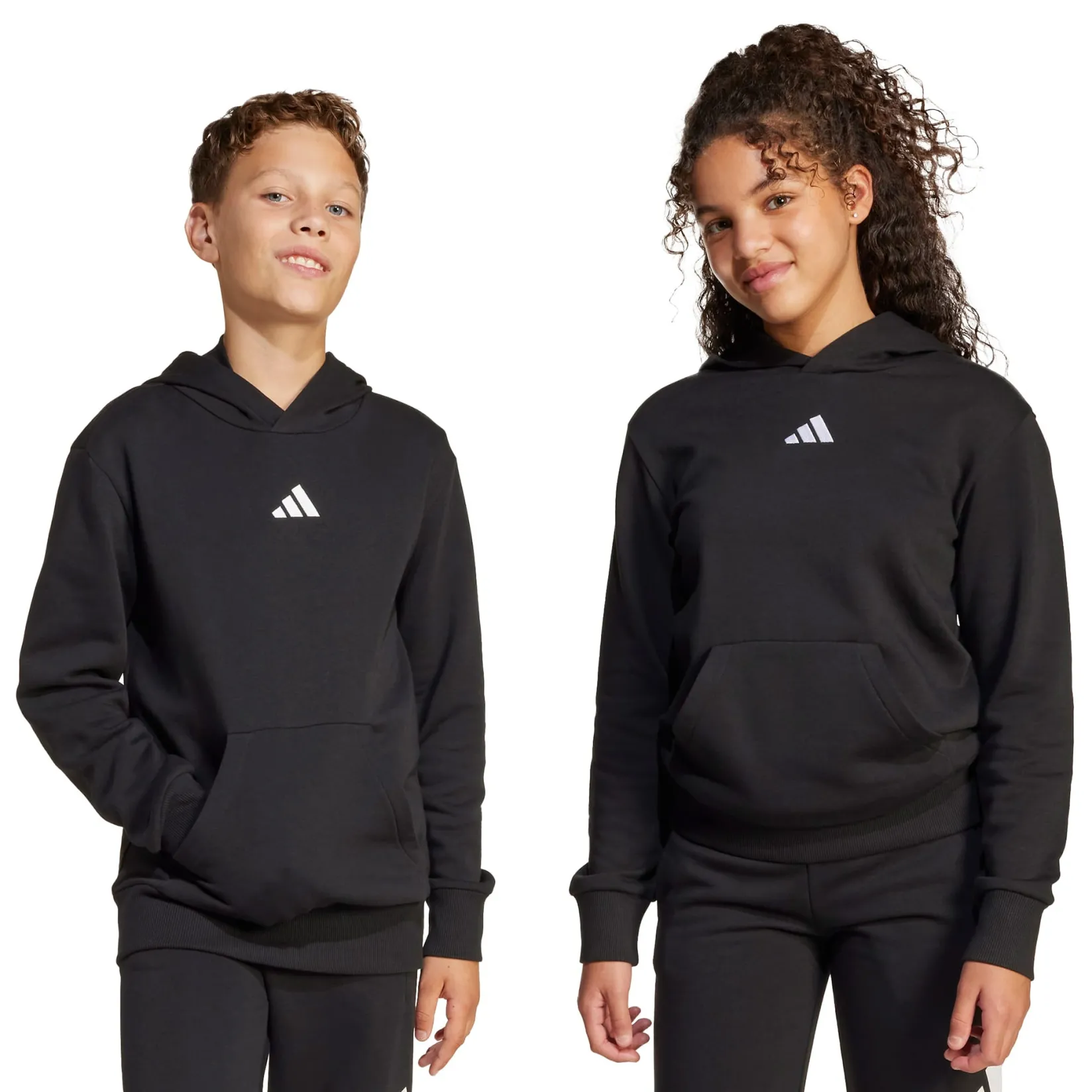 Sportswear|Fleeces And Sweatshirts>Adidas Essentials Hoodie 8-16y Black