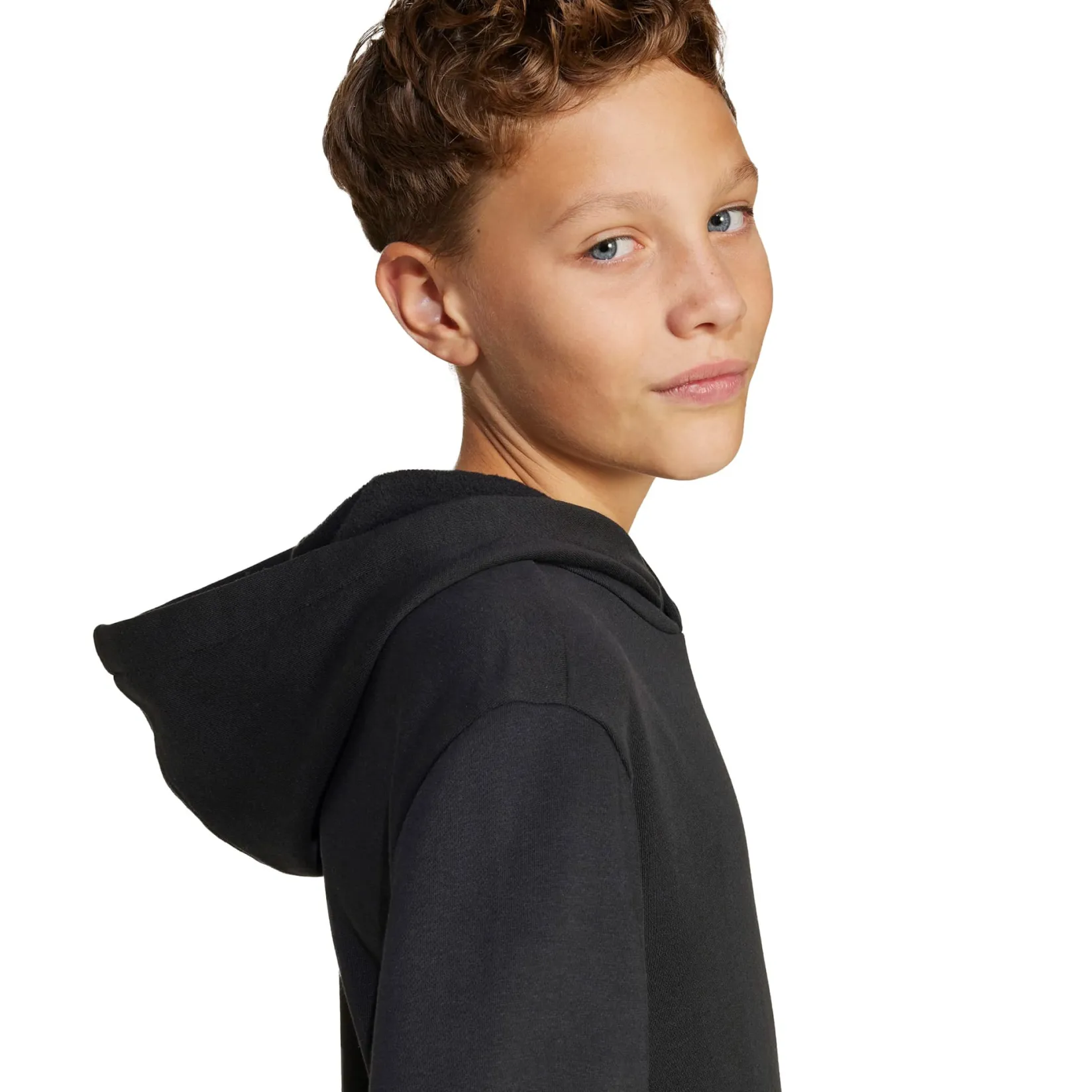 Sportswear|Fleeces And Sweatshirts>Adidas Essentials Hoodie 8-16y Black