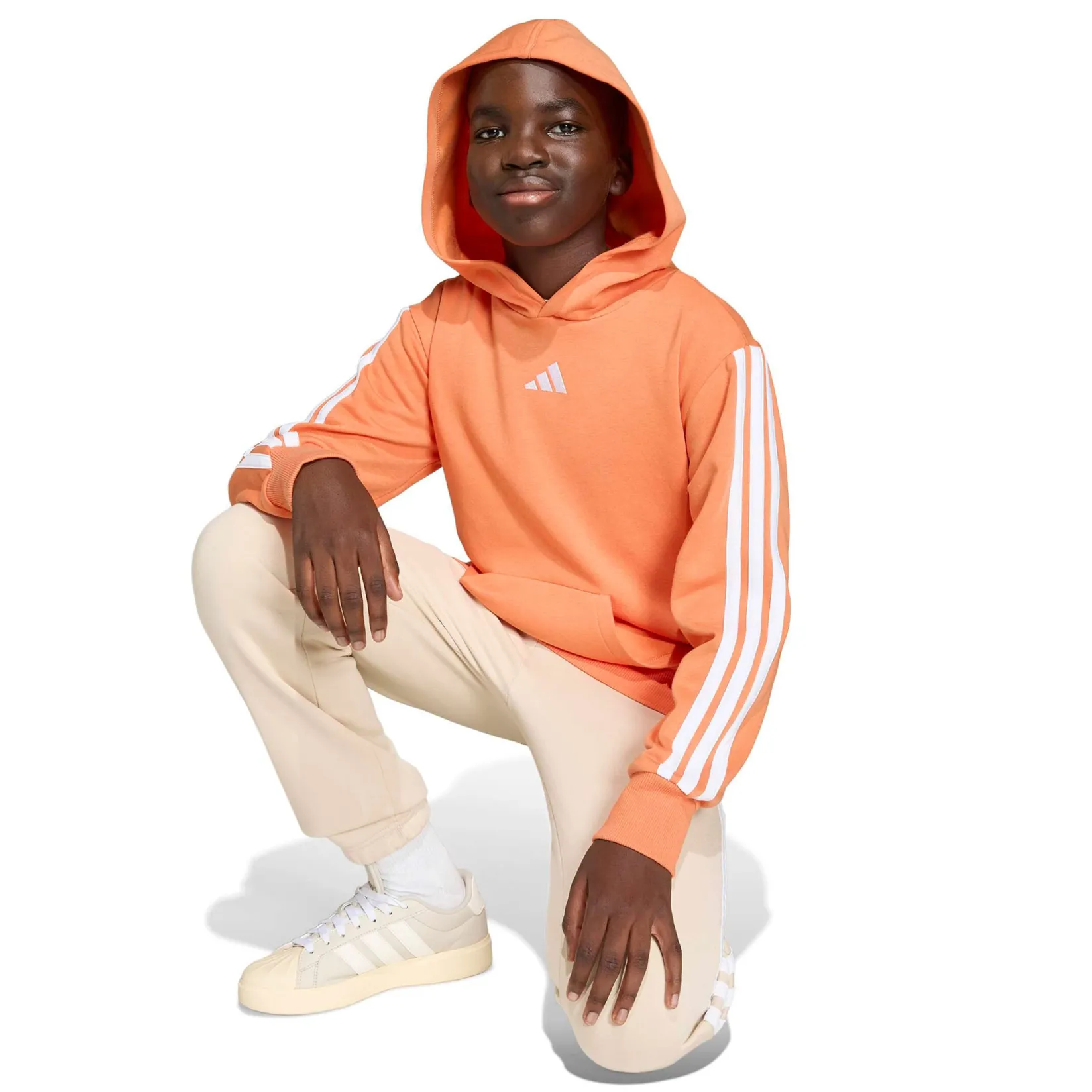 Sportswear|Fleeces And Sweatshirts>Adidas Essentials Hoodie 8-16y Orange