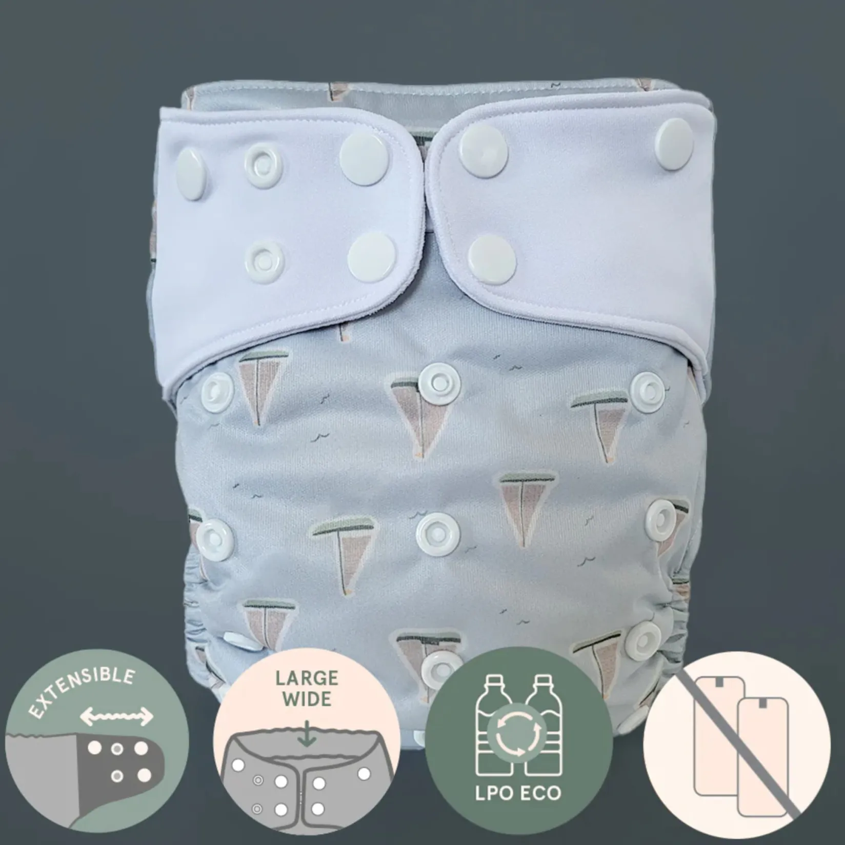 Best Evolution Washable Diaper - Boats BOY Cloth Diapers|Cloth Diapers