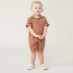 Rompers & Jumpsuits>Nano Farm Romper 6-24m Brown