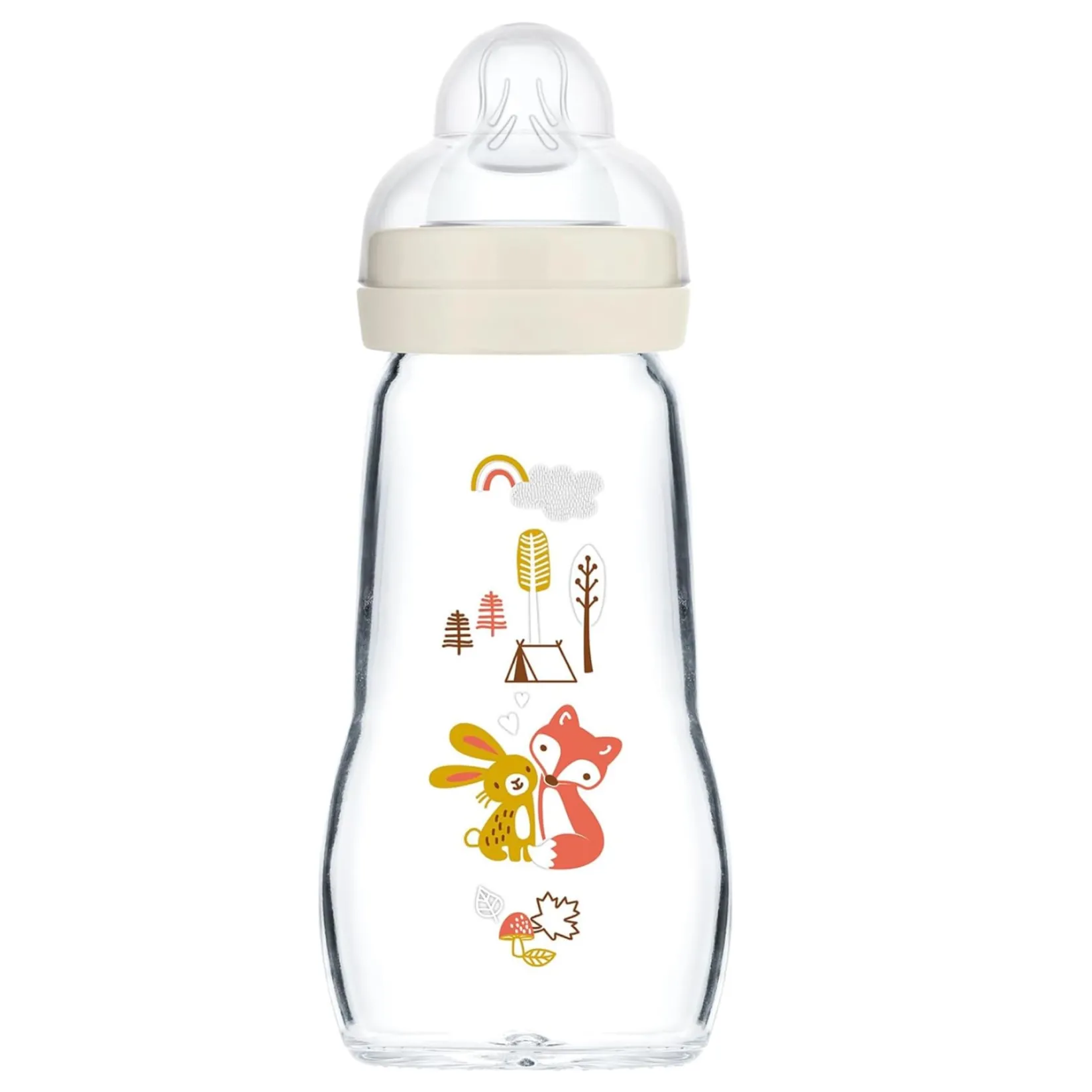 Breastfeeding|Bottles & Nipples>Mam Baby Feel Good Glass Bottle 0+ 6oz