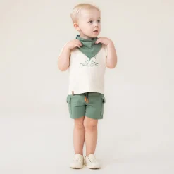 Outfit Sets>Nano Fishing Cargo Short Set 6-24m Ivory