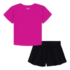 Sportswear|Outfit Sets>Under Armour Flare Short Set 2-4t Fuchsia