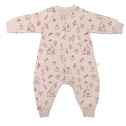 Sale Fleece Jumpsuit 9-12m - Pink Forest Do-re-mi Pyjamas