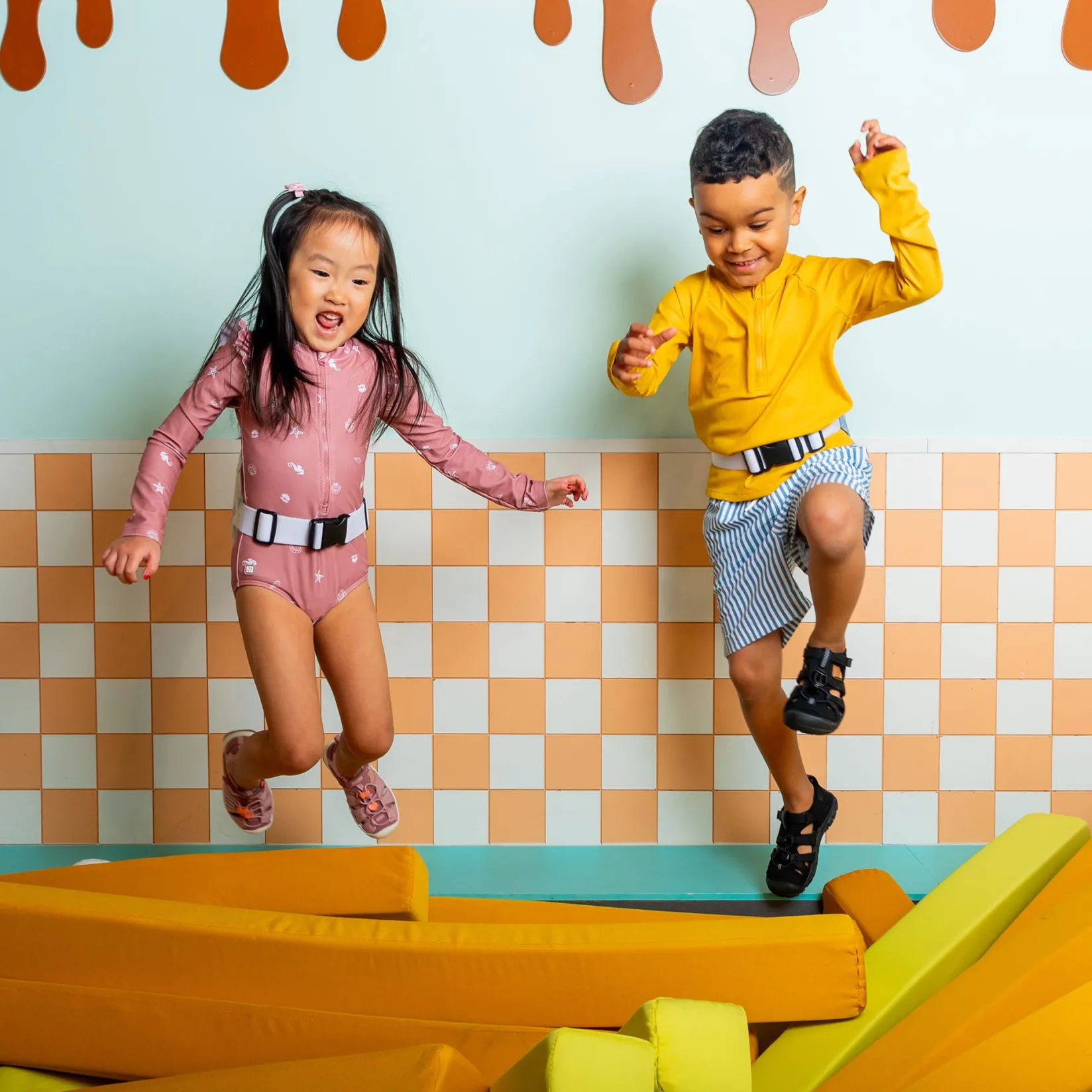 Swim Vests & Floats|Summer Activities>Aquam Floatie Dorsal Ball For Kids - Flowers Beige