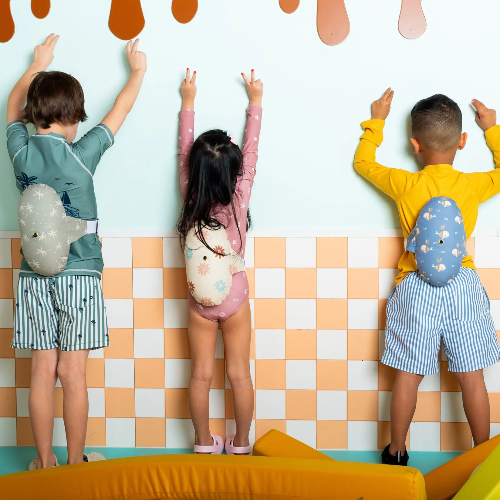 Swim Vests & Floats|Summer Activities>Aquam Floatie Dorsal Ball For Kids - Palm Trees Sage